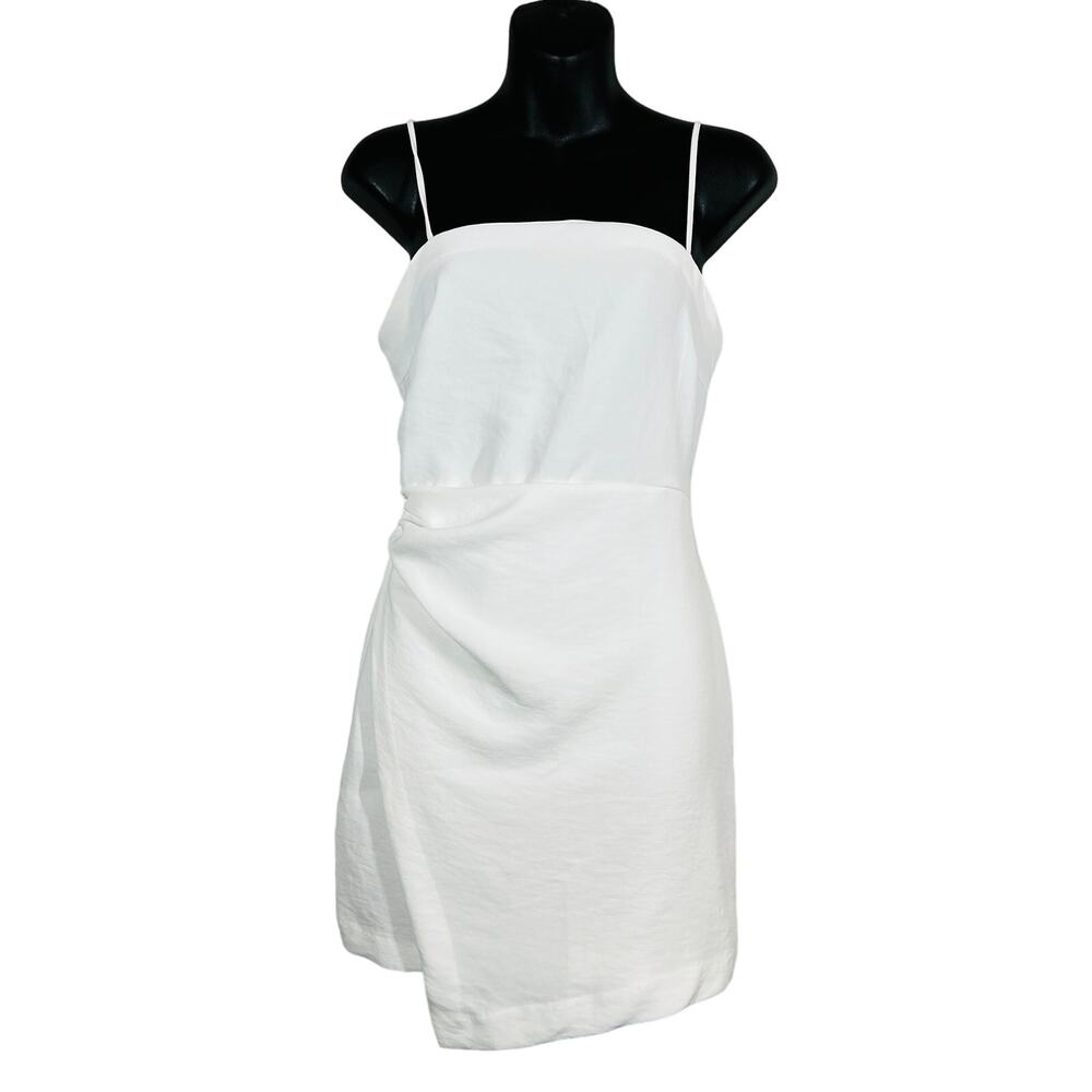 NEW! Zara Strappy Dress Mini Asymmetrical White Casual - S